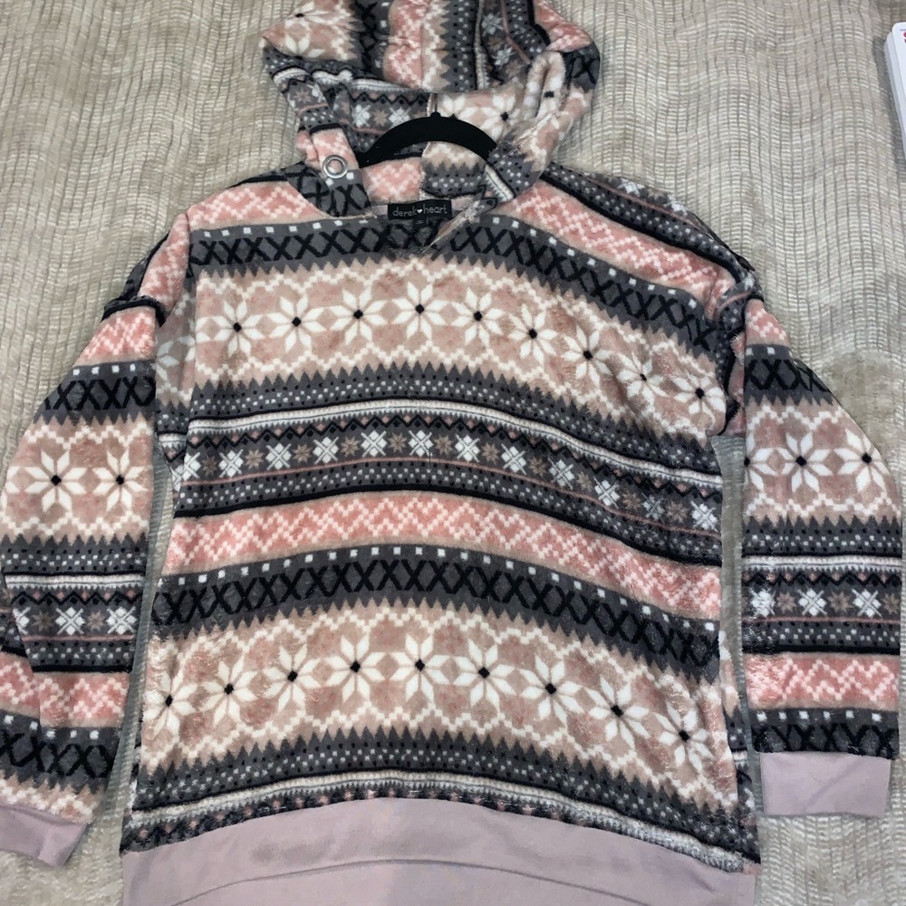 Plush Patterned Pullover